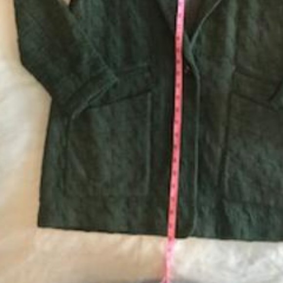 NWT Anthropologie Cartonnier Oversized Green Houndstooth Blazer Size M - Picture 4 of 10